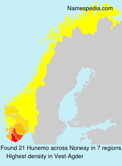 Surname Hunemo in Norway Surname Hunemo in Norway