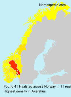 Surname Hvalstad in Norway