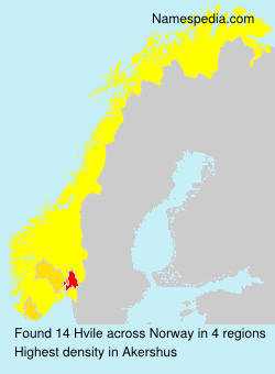 Surname Hvile in Norway