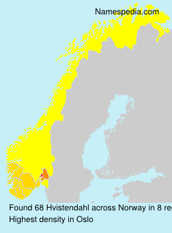 Surname Hvistendahl in Norway