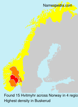 Surname Hvitmyhr in Norway