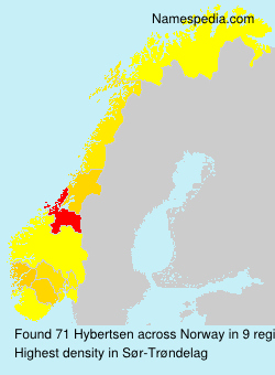 Surname Hybertsen in Norway Surname Hybertsen in Norway