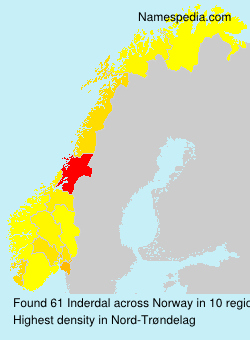 Surname Inderdal in Norway Surname Inderdal in Norway