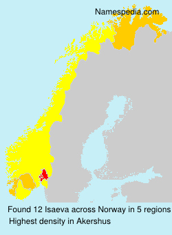 Surname Isaeva in Norway Surname Isaeva in Norway
