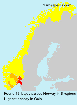 Surname Isajev in Norway Surname Isajev in Norway