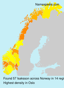 Surname Isaksson in Norway Surname Isaksson in Norway