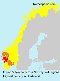 Surname Italiana in Norway