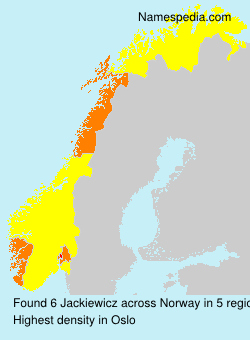 Surname Jackiewicz in Norway Surname Jackiewicz in Norway
