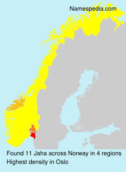 Surname Jaha in Norway