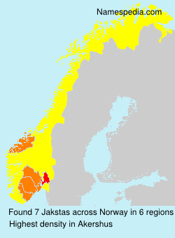 Surname Jakstas in Norway Surname Jakstas in Norway