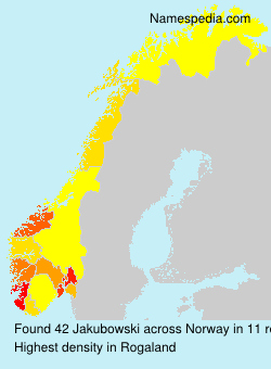 Surname Jakubowski in Norway Surname Jakubowski in Norway