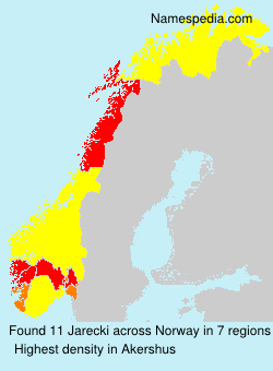 Surname Jarecki in Norway Surname Jarecki in Norway