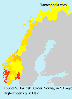 Surname Jasinski in Norway Surname Jasinski in Norway