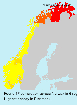 Surname Jernsletten in Norway Surname Jernsletten in Norway
