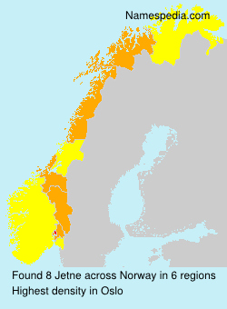 Surname Jetne in Norway Surname Jetne in Norway
