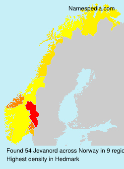 Surname Jevanord in Norway Surname Jevanord in Norway