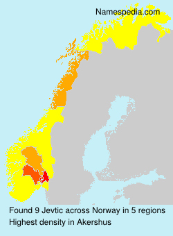 Surname Jevtic in Norway Surname Jevtic in Norway