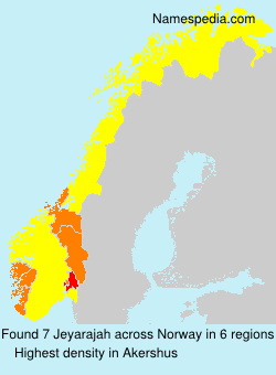 Surname Jeyarajah in Norway Surname Jeyarajah in Norway