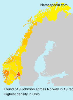 Surname Johnson in Norway Surname Johnson in Norway