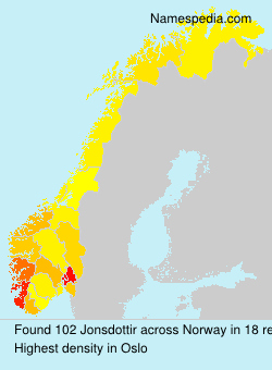 Surname Jonsdottir in Norway Surname Jonsdottir in Norway