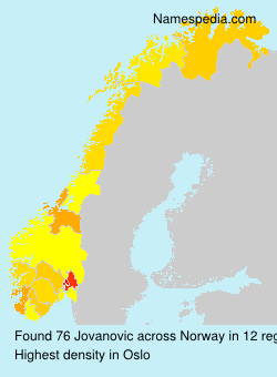Surname Jovanovic in Norway Surname Jovanovic in Norway