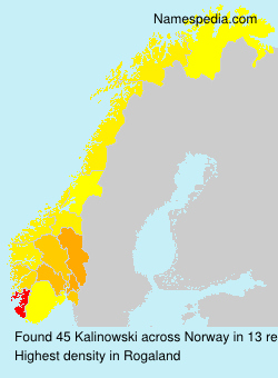 Surname Kalinowski in Norway Surname Kalinowski in Norway