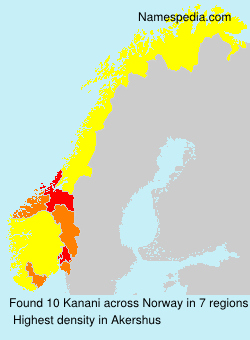 Surname Kanani in Norway Surname Kanani in Norway