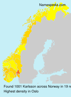 Surname Karlsson in Norway Surname Karlsson in Norway