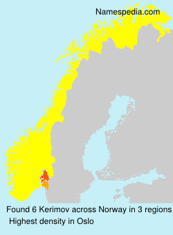 Surname Kerimov in Norway Surname Kerimov in Norway