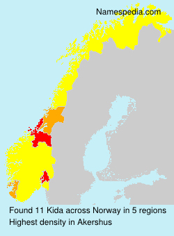 Surname Kida in Norway Surname Kida in Norway