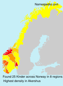 Surname Kinder in Norway Surname Kinder in Norway