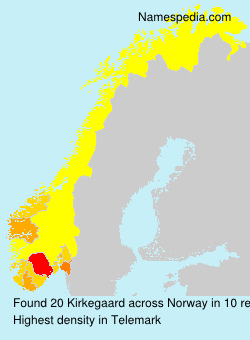 Surname Kirkegaard in Norway Surname Kirkegaard in Norway