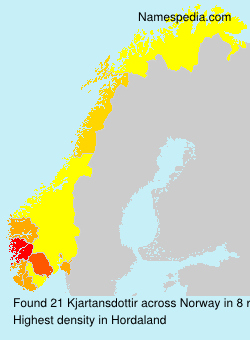Surname Kjartansdottir in Norway