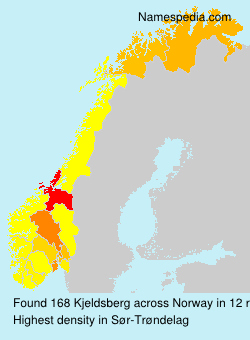 Surname Kjeldsberg in Norway