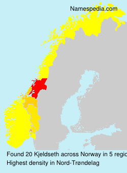 Surname Kjeldseth in Norway