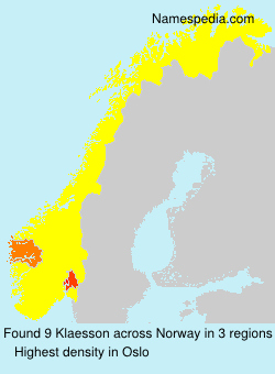 Surname Klaesson in Norway Surname Klaesson in Norway
