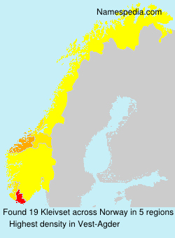 Surname Kleivset in Norway Surname Kleivset in Norway