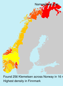 Surname Klemetsen in Norway Surname Klemetsen in Norway