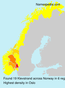 Surname Klevstrand in Norway Surname Klevstrand in Norway