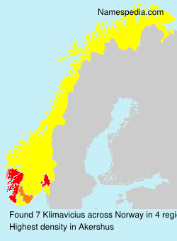 Surname Klimavicius in Norway Surname Klimavicius in Norway