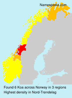 Surname Koa in Norway Surname Koa in Norway