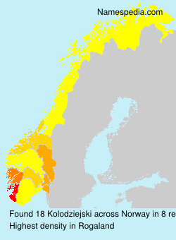 Surname Kolodziejski in Norway Surname Kolodziejski in Norway