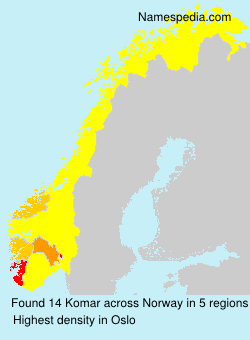 Surname Komar in Norway Surname Komar in Norway