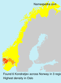 Surname Kondratjev in Norway Surname Kondratjev in Norway
