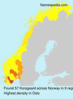 Surname Korsgaard in Norway Surname Korsgaard in Norway