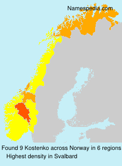 Surname Kostenko in Norway Surname Kostenko in Norway