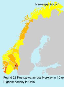 Surname Kostrzewa in Norway Surname Kostrzewa in Norway