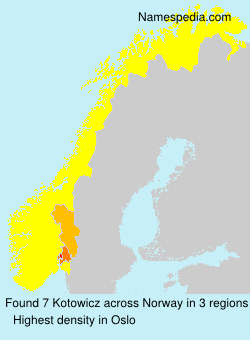 Surname Kotowicz in Norway Surname Kotowicz in Norway