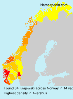 Surname Krajewski in Norway Surname Krajewski in Norway