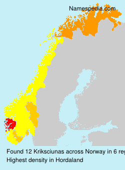 Surname Kriksciunas in Norway Surname Kriksciunas in Norway